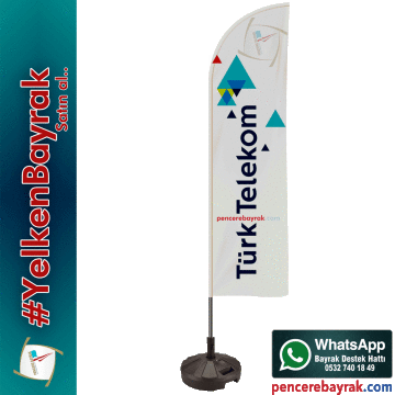 Türk Telekom Yelken Bayrakları - Hazır Tasarım & Etkili Reklam | Pencere Bayrak
