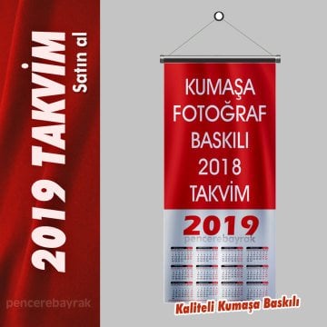 Duvar Tipi Hediyelik Takvim – Kumaş Baskılı 2026 Model