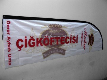 Adıyaman Çiğ Köfte Plaj Bayrağı Tasarımı - 75x300 cm