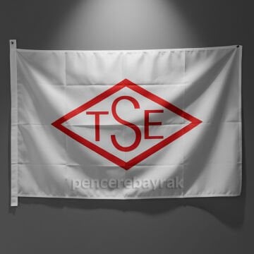 Beyaz TSE Türk Standartları Enstitüsü Gönder Bayrağı - 70x105 cm
