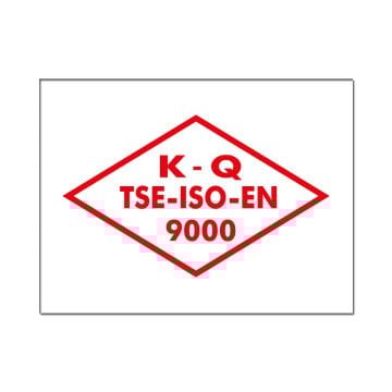 K – Q TSE-ISO-EN 9000 Kalite Yönetim Sistemi Gönder Bayrağı - Beyaz (70x105 cm)