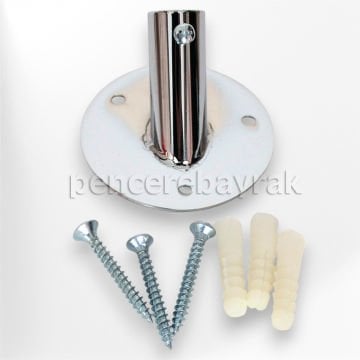 Duvar Tipi Teleskopik Bayrak Direği 150 cm Krom Kaplama