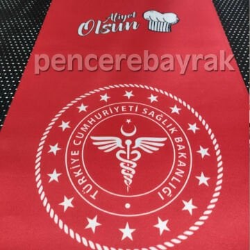 Türkiye Cumhuriyeti Sağlık Bakanlığı Logolu Özel Tasarım Runner Örneği