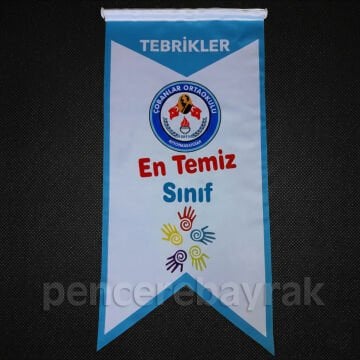 Çobanlar Ortaokulu En Temiz Sınıf Flaması (Örnek Bayrak)