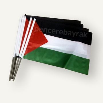 Sopalı Filistin Bayrağı 70x105 RAŞEL KUMAŞ
