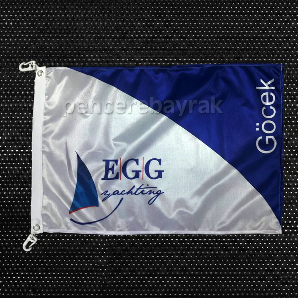 EGG Yatçılık İçin Özel Üretim Lüks Kalite Yat Gönder Bayrağı