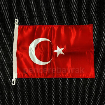 Türk Bayrağı | 50x75 cm | Özel Saten Kumaş