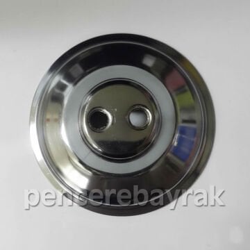 İkili (2’li) Masa Bayrak Direği – Krom Gümüş Kaplama