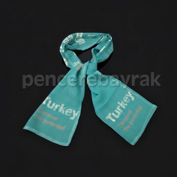 Kültür ve Turizm Bakanlığı İçin Özel Üretim 30x140 cm Şifon Fular – Referans Çalışma