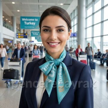 Kültür ve Turizm Bakanlığı İçin Özel Üretim 30x140 cm Şifon Fular – Kurumsal Referans Çalışma