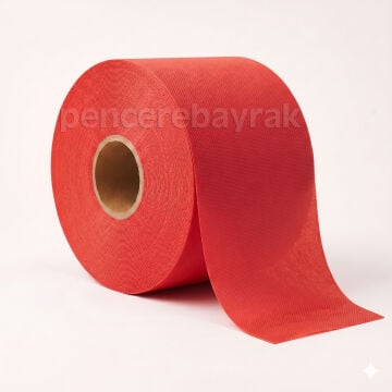 16x3000 cm Kırmızı Tela Süsleme Kumaşı | Çok Amaçlı Dekoratif Çözüm