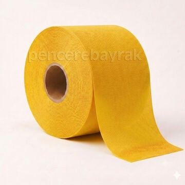 16x3000 cm Sarı Tela Süsleme Kumaşı | Çok Amaçlı Dekoratif Çözüm