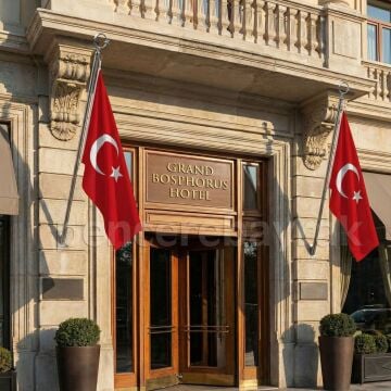 Duvar Tipi Teleskopik Bayrak Direği 120 cm Krom Kaplama ( Gümüş Kaplama )