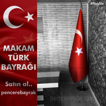 Makam Türk Bayrağı | Özel Kumaşa Baskılı