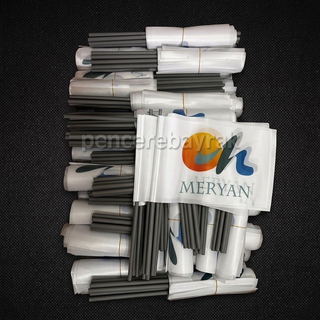 Sopalı Bayrak Meryan Otel İçin - Özel Üretim 20x30 cm