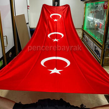 Kortej Türk Bayrağı - Özel Ölçülerde Kortej Yürüyüş Bayrağı Üretimi