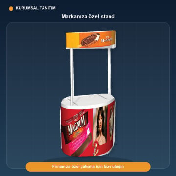 Firmaya Özel Baskılı Tanıtım Standı | Oval Stand