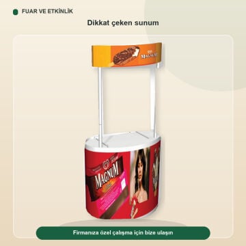 Firmaya Özel Baskılı Tanıtım Standı | Oval Stand
