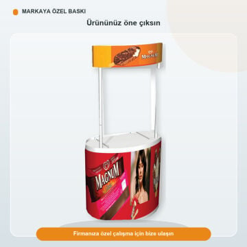 Firmaya Özel Baskılı Tanıtım Standı | Oval Stand