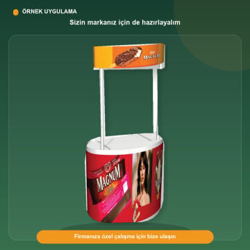 Firmaya Özel Baskılı Tanıtım Standı | Oval Stand
