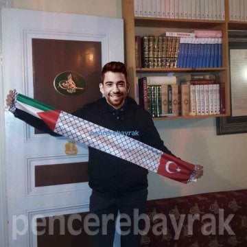 10 ADET FİLİSTİN ATKISI - TÜRK VE FİLİSTİN BAYRAKLI