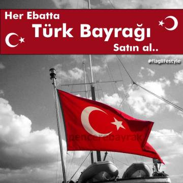 Türk Bayrağı - 50x75 cm - Alpaka Kumaş Kalite
