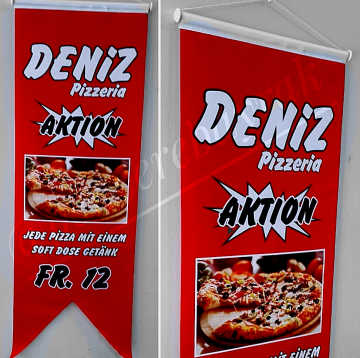 Kırlangıç Bayrak Örnek Üretim – Deniz Pizzeria Referansı