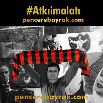 İsme Özel Baskılı Atkı | Eskişehir Kırmızı Siyah