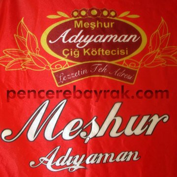 Adıyaman Çiğ Köfte Plaj Bayrağı Tasarımı - 75x300 cm