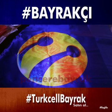 Turkcell Olta Bayrağı | Hazır Tasarım & Raşel Kumaş | Pencere Bayrak