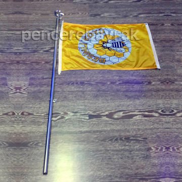 Özel Logolu Teleskopik Bayrak Direği – Sivas Besinli Köyü Bayrak Çalışması Örneği