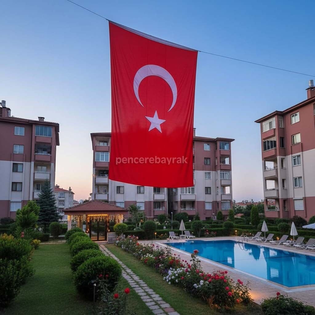 Türk bayrağı | 400x600 cm | Alpaka Kumaş