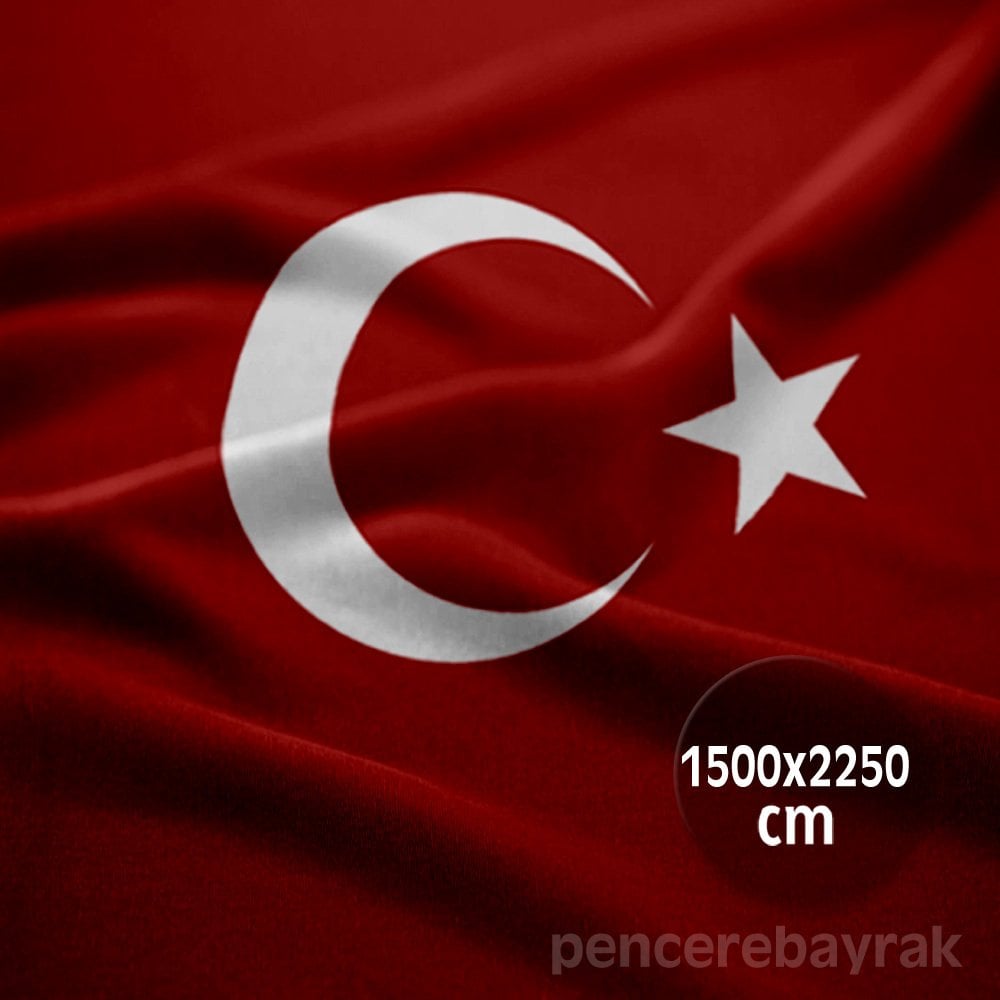 Türk bayrağı | 1500x2250 cm | Alpaka Kumaş  (15x22,5 METRE)