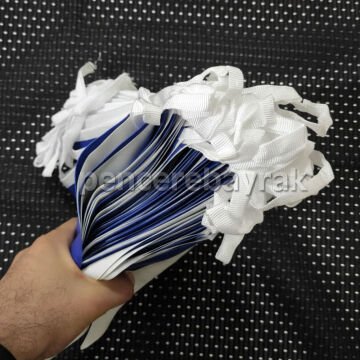 Baskısız Üçgen Bayrak | Lacivert Beyaz