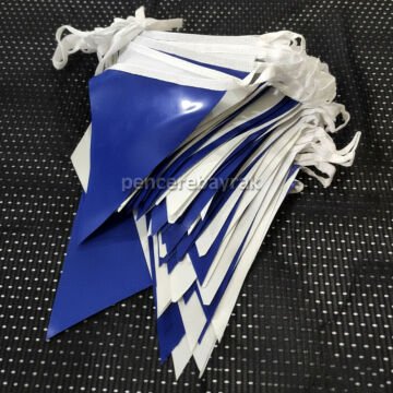 Baskısız Üçgen Bayrak | Lacivert Beyaz