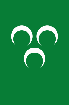 Üç Hilal Bayrak – Normal Kalite Kristal Saten Kumaş | 3 Ölçü Seçeneği