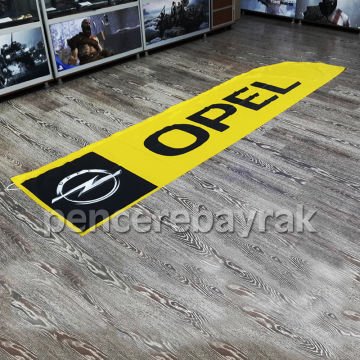Opel İçin Özel Tasarım Yelken Bayrak - Profesyonel Tanıtım Çözümleri