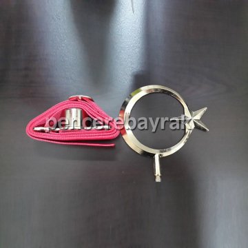 Tören Bayrak Direği Ahşap | Özel Kumaş Çift Kat Püsküllü Bayrak