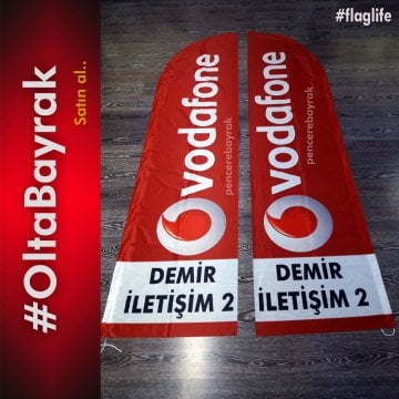 Vodafone Yelken Bayrakları - Hazır Tasarım & Etkili Reklam Pencere Bayrak
