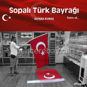 SOPALI 70x105 cm ALPAKA KUMAŞ TÜRK BAYRAĞI SATIŞI