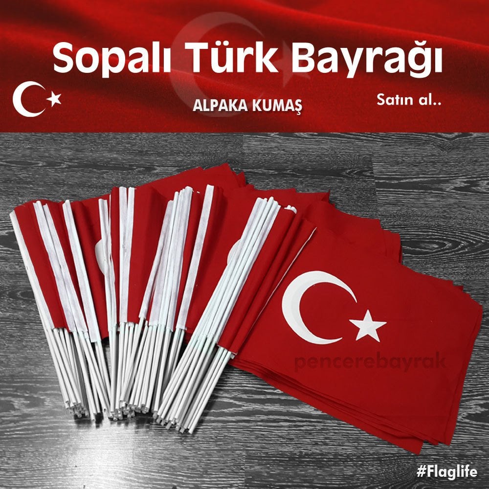 SOPALI 70x105 cm ALPAKA KUMAŞ TÜRK BAYRAĞI SATIŞI