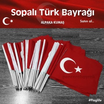 SOPALI 70x105 cm ALPAKA KUMAŞ TÜRK BAYRAĞI SATIŞI