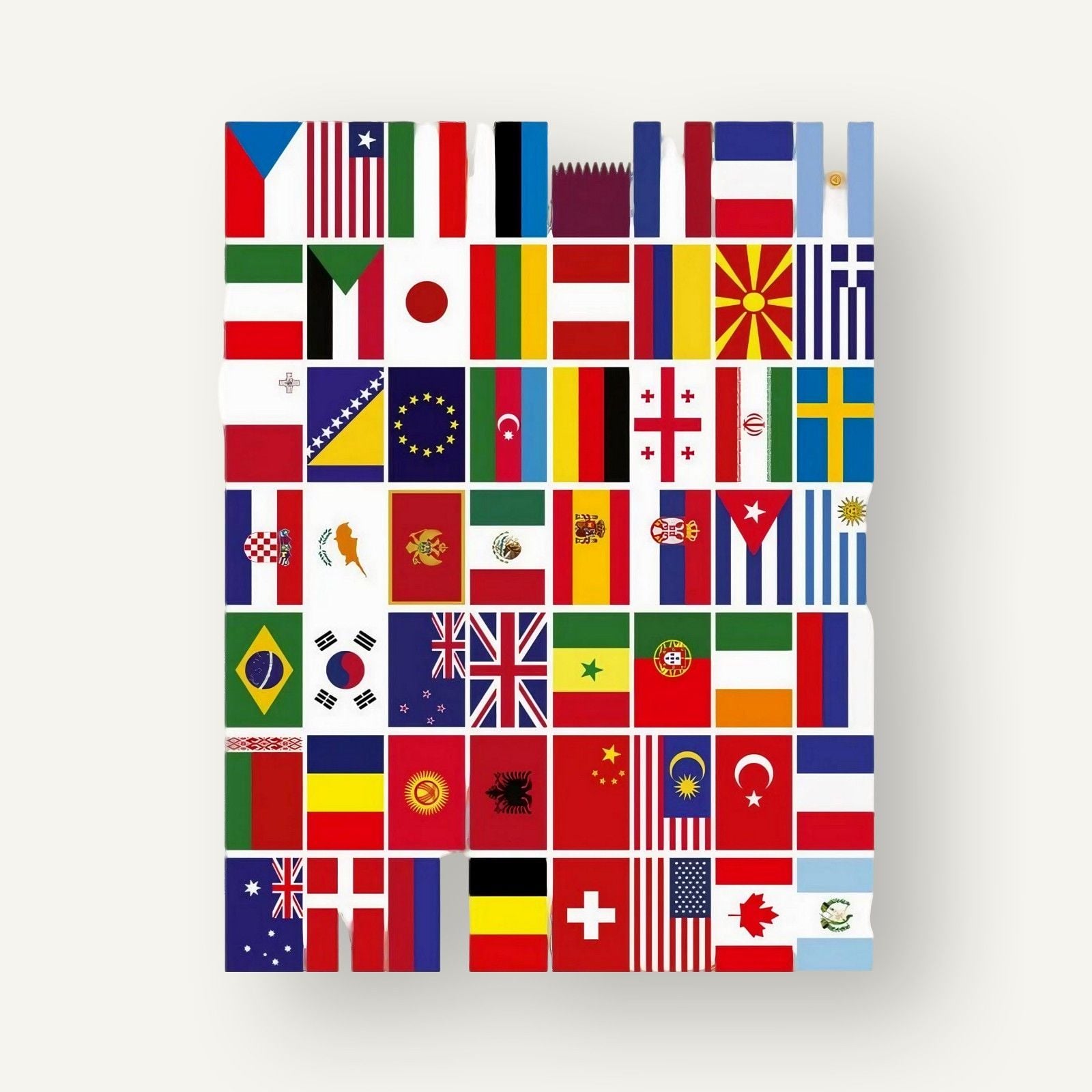 Ülke Bayrakları ( İpe dizili ) 25 metre de 55 Ülke Bayrağı