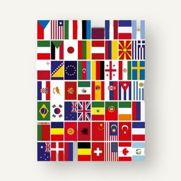 Ülke Bayrakları ( İpe dizili ) 25 metre de 55 Ülke Bayrağı