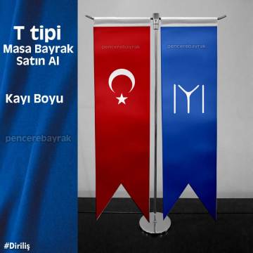 Kırlangıç Masa Bayrağı T Tipi Direk