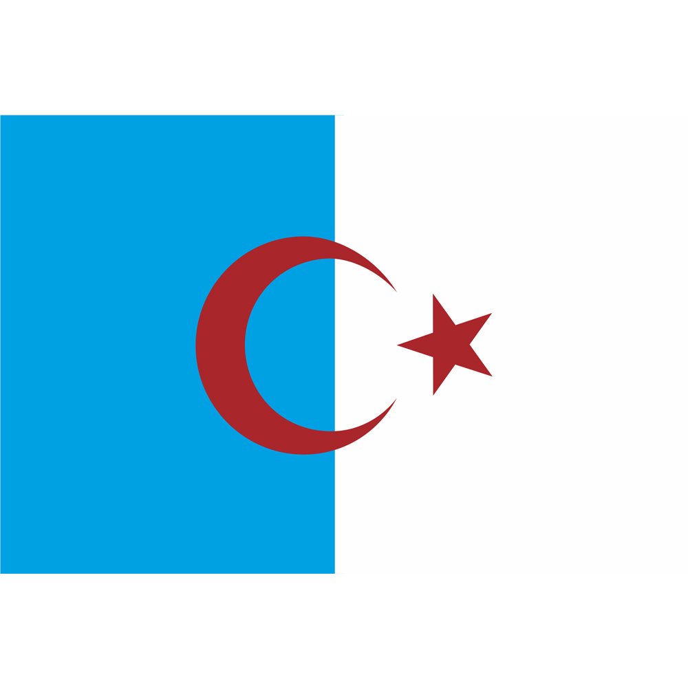 Suriye Türkmen Bayrağı - Lüks  Gönder Bayrağı Çift Kat Saten