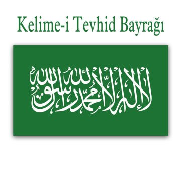 Kelime-i Tevhid Bayrağı Tek Kat Raşel Kumaş