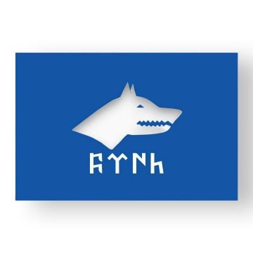 Göktürkçe Bayrağı ''Ekonomik Kumaşa Baskılı