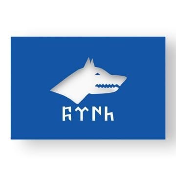 Göktürkçe Bayrağı ''Ekonomik Kumaşa Baskılı