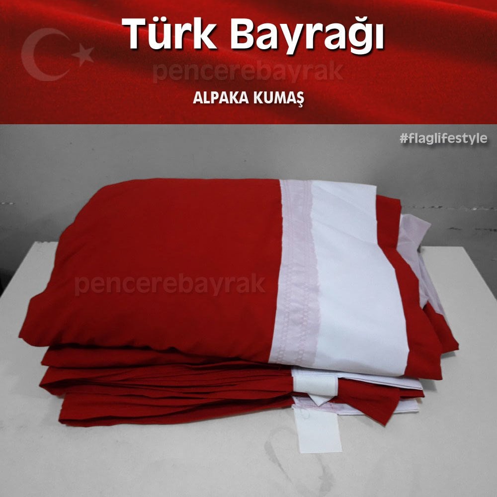 ☪ Türk Bayrağı Fiyatları ve Ölçüleri | Alpaka Kumaş | Büyük Ebatta 1000x1500 cm